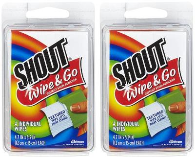 Shout Wipe & Go Instant Stain Remover - 4ct : Target