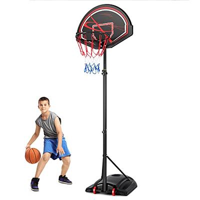 Adjustable Regulation-Size Basketball Hoop w/ Fillable Base, 2 Wheels