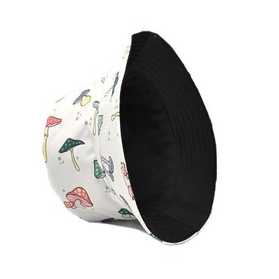 Unisex Bucket Hat Mushroom Print Double-Side-Wear Reversible White Sun Hat  for Women Men, Black Packable Fisherman Hat for Teen, Summer Vacation  Travel Beach Outdoor Wide Brim Cap - Yahoo Shopping