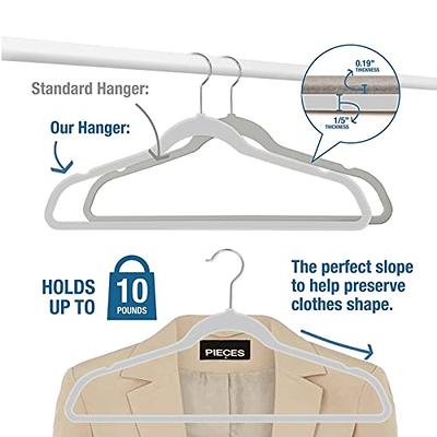 DAMAHOME 50 Pack Coat Hanger Clothes Hangers Non Slip,Slim Hangers Space  Saving,Heavy Duty Plastic Hangers,Shirt Hangers U-Slide,Clothing Hangers