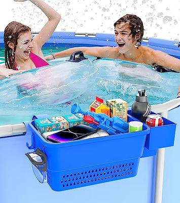 Awiivee Poolside Storage Basket, Pool Basket Pool Cup Holder, Above Ground Pool Accessories, Pool Toy Basket, Storage Bin Containers Fits for Most Frame Pools (Blue-2 Pack) - Yahoo Shopping