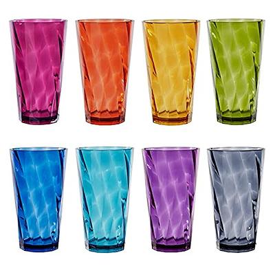 Reusable Plastic Cup 5 Pcs Drinkware Tumblers Coloured Acrylic