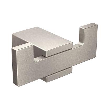 Kyvos Double Robe Hook in Brushed Nickel - Yahoo Shopping