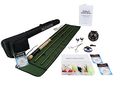 AnglerDream 9' 5WT Archer Fly Fishing Rod and EX-ALC Reel Combo 5/6 WT Fly  Fishing Combo 4 Section Fast Action Dark Green Fly Rod Graphite IM 10 / 37T  Silver/Gunsmoke Fly Reels 
