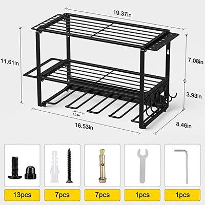 MUTUACTOR Power Tool Organizers and Storage Drill Tools Holder Magnetic  Mount,Heavy Duty Magnetic Tool Holder,Utility Storage Rack for