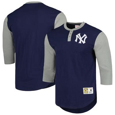 Men's Mitchell & Ness Navy New York Yankees Cooperstown Collection  Legendary Slub Henley 3/4-Sleeve T-Shirt - Yahoo Shopping