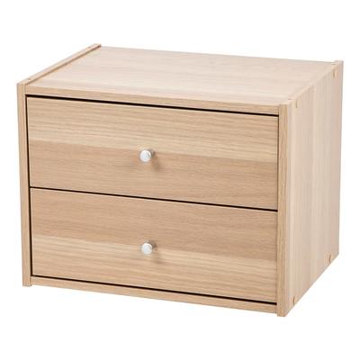 IRIS 11.88 in. W x 8.13 in. H Gray Stackable Storage Single Drawer