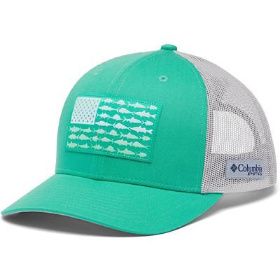 Men's Columbia Gray Dallas Cowboys PFG Fish Flag Flex Hat