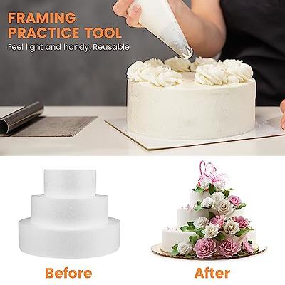 TOYMYTOY Cake Dummy Dummies Set Round Fake Rounds Styrofoam Wedding Molds  Cakes Decorating Polystyrene Inch 3 Practice 6 Faux - Walmart.com