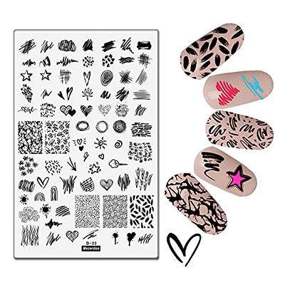 Party Theme Birthday Cupcakes Rectangle Nail Stamping Plate Funny