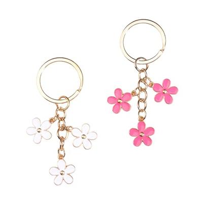 Hosby 2 Pcs Bag Charms for Handbags, Women's Flower Bag Chains Pendant Accessories for Wallet Purse Shoulder Bag Decorations