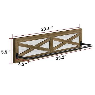 Extra Long Rustic Towel Rack 2 PCS, 23.6 Inch Monterey Pine Solid