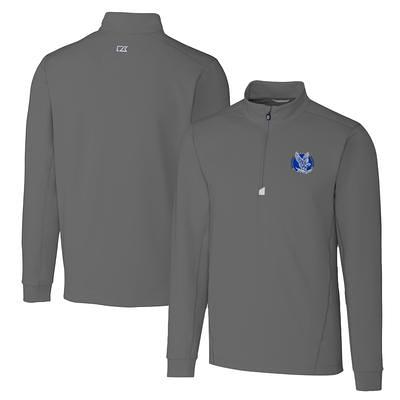 Men's Antigua Oatmeal Louisville Bats Fortune Quarter-Zip Pullover Jacket 