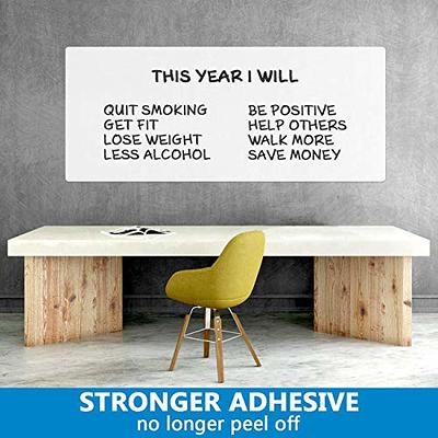 White Board Sticker, Dry Eraser Paper for Wall, Upgrade PET-No Ghost,  1.45x11ft, Stain-Proof Peel and Stick Film Self Adhesive Wall Paper Roll  for