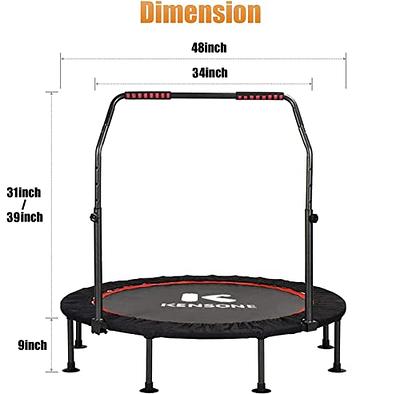 KENSONE 48 Foldable Mini Trampoline, Indoor Trampoline for Kids, Adults  Indoor/Garden Workout, Fitness Rebounder with Adjustable Foam Handle, Max  Load 450 lbs - Yahoo Shopping