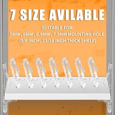 Litoexpe 40 Pieces Plastic Locking Shelf Pins, Shelf Support Pegs Clear  Book Shelve Holder Kitchen Cabinet Shelf Clips, 0.27 Inch Peg x 0.65 Inch  Thick Shelf - Yahoo Shopping