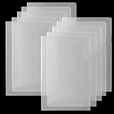 12 Pack Legal Size Clear Project Pocket Sleeves 9”x14.5”L-Type