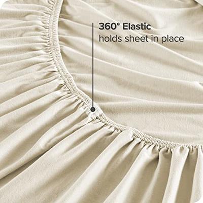 Bare Home Organic Cotton Jersey Fitted Sheet - Twin - Sand