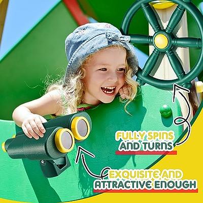 Jungle Gym Kingdom Pirate Ship Wheel for Kids - Toy Steering Wheel for  Treehouse, Outdoor Playhouse, Backyard Playset or Swing Set - Playground