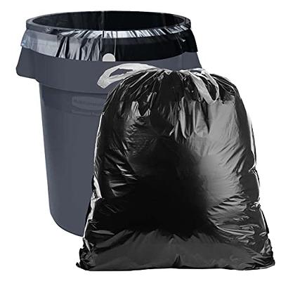 COMMANDER 42-Gallons Black Outdoor Plastic Construction Flap Tie Trash Bag  (20-Count) at