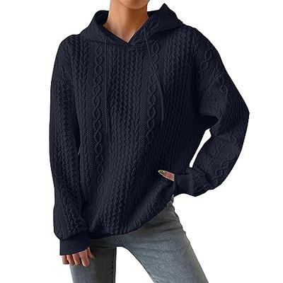 Oversized Sweatshirts for Women Cable Knit Slouchy Chunky Y2K