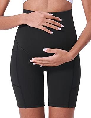 POSHDIVAH Women's Maternity Shorts Over The Belly Biker Yoga Active  Pregnancy Workout Short Pants with Pockets 2PCS Black 8 Small - Yahoo  Shopping