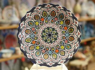 Mandala Platter, Abstract Ceramic Pottery, Xmas gifts, Talavera