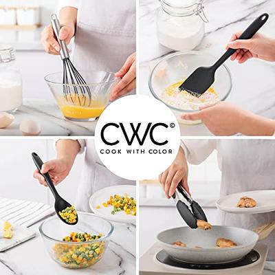  COOK WITH COLOR Silicone Whisks for Cooking, Stainless