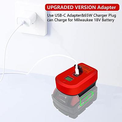  for M18 Battery Charger, 4-Ports Battery Charger Station  Compatible with Milwaukee 18v Lithium Ion Battery and Milwaukee Tools  48-11-1850 48-11-1840 48-11-1815 48-11-1828 Milwaukee Charger : Tools &  Home Improvement