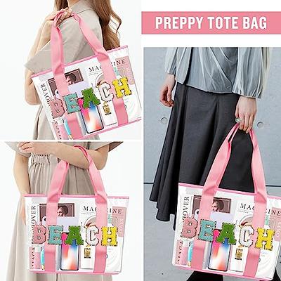  Large Clear Tote Bag, Fashion PVC Shoulder Handbag for