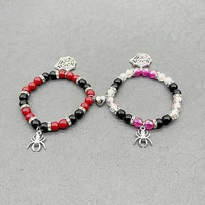 Bangle Bracelet Charms for Girl Friendship Bracelets Couple Relationship  Distance Bracelet Heart Energy Stone Beads For Halloween Women Men's Xmas