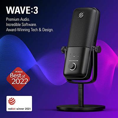 Elgato Wave:3 - Premium Studio Quality USB Condenser Microphone for  Streaming, Podcast, Gaming and Home Office, Free Mixer Software, Sound  Effect Plugins, Anti-Distortion, Plug 'n Play, for Mac, PC - Yahoo Shopping