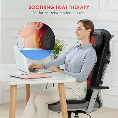 Snailax Massage Seat Cushion - Back Massager with Heat, 6 Vibration Massage  Nodes & 2 Heat Levels, Massage Chair Pad for Home Office Chair