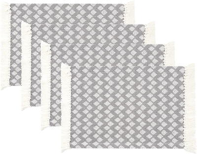 T-Fal Gray Coordinating Flat Waffle Weave Cotton Dish Cloth Set of 8