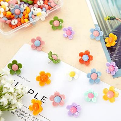 Ink Flower Push Pins 30 Pcs Cute Decorative Push Pins for Cork Board Ink  Color Rose