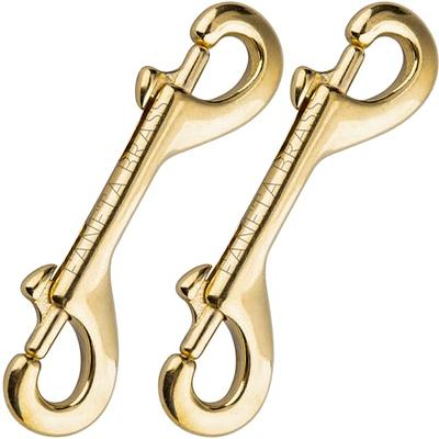 Heavy Duty Double End Snap Clip Key Ring - Solid Brass