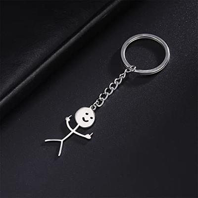 Fuqimanman2020 Funny Doodle Stainless Steel Keychain Smiley Middle Finger  Pendant Keyring BBF Gift Long Distance Friendship Jewelry for Men Women(Set  2) - Yahoo Shopping