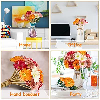  WILLBOND Artificial Gerbera Daisies Flowers Fake Daisy Faux  Flowers Bouquet 15 Inch for Wedding Bridal Bouquet Party Home  Kitchen(White, Pink, Yellow, Orange, Rose, Coral, 18 Pieces) : Home &  Kitchen