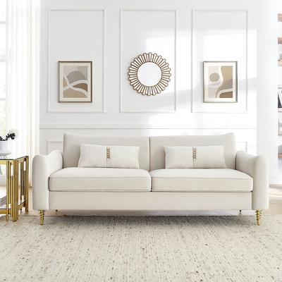 80.3 Modern Sofa Couch Upholstered Sofa Tufted Back Comfy Velvet