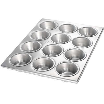 Chicago Metallic Muffin/Cupcake Pan, Standard, Grey 6-Cup Muffin Top Pan 