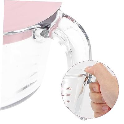 400ml Glass Measuring Cups Jugs with Glass Lid Large Measuring Pitcher  Beaker Measured Mug Measure Liquid Milk Glass Cup Clear Scale with Spout