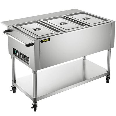 VEVOR 58 qt. Commercial Electric Food Warmer 3-Pot Steam Table Food Warmer  0-100℃ with ETL Certification for Catering - Yahoo Shopping