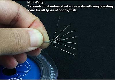 10m Fishing steel wire line Trace Coating Wire Leader Coating Jigging Wire  Lead Fish Fishing Wire Stainless Steel Leader Wire 50LBS 