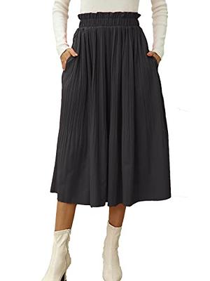 Modegal Women's Satin High Waist Hidden Elasticized Waistband Flared Casual  A Line Midi Skirt Apple Green - Yahoo Shopping