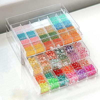 Large Clear Plastic Box, Rectangular Plastic Box, Clear Box With Removable  6 Grids, Jewelry Crafts Organizer Box, Bead Storage Box Container 