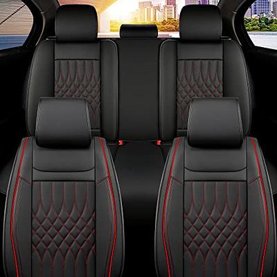  Aotiyer Full Set Car Seat Covers, Crown PU Leather Car