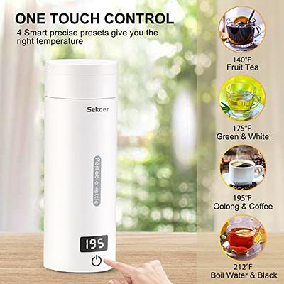 OVENTE Electric Tea Kettle Stainless Steel 1.2 Liter Portable Instant Hot  Water Boiler Heater 1100W Power Fast Boiling with Cordless Body and