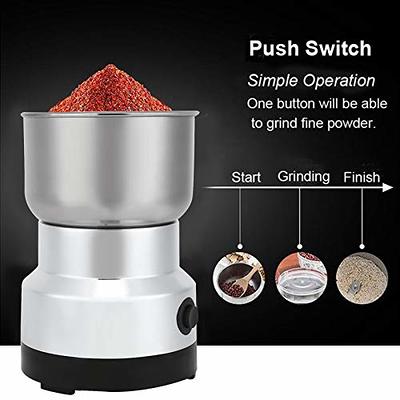 Stainless Steel + ABS Low Noise Spice Grinder, Resistant Electric Grinder,  Kitchen Accessory for Home Restaurant Milling Machine(US standard 110V) -  Yahoo Shopping