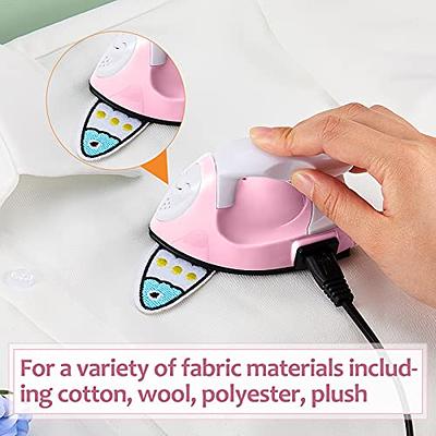 Mini Craft Iron Mini Heat Press Mini Iron Portable Handy Heat Press Small  Iron with Charging Base Accessories for Beads Patch Clothes DIY Shoes  T-Shirts Heat Transfer Vinyl Projects (Light Pink) 