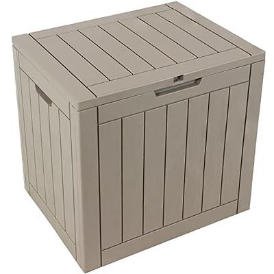 Hampton Bay 130 Gal. Brown Resin Wood Look Outdoor Storage Deck Box with  Lockable Lid HBDB130WLJ-GS - The Home Depot